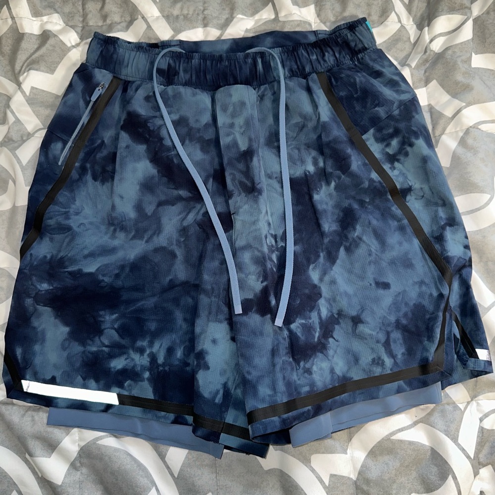 Blue Lululemon Running Workout shorts